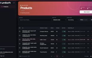 YunCMS Studio — focused file library with category navigation and upload actions.