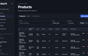 YunCMS Studio — kinetic content workspace with collection navigation and responsive record controls.
