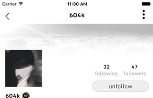 iOS app user profile