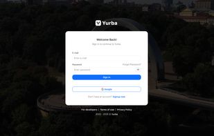 Login page