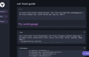 Yuwu.eu Website Sections Code Editor