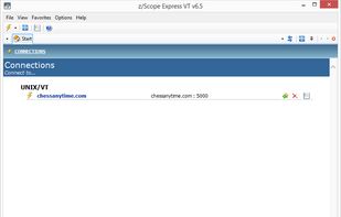 zScope Express VT connections' screen.