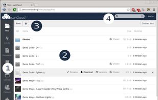 Zaclys ownCloud provider screenshot 1