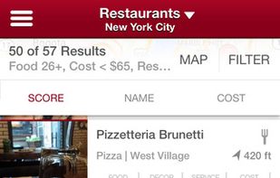 Zagat screenshot 1
