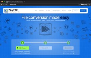 Easy to use 3 step tool for converting files.