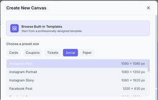 Creating new predefined template