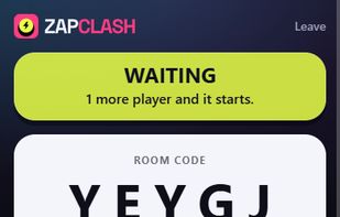 One 5-letter code, a QR, and everyone jumps in. The TV is optional.