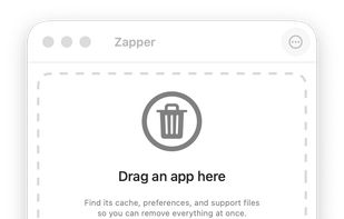 Drag any app in to scan for its leftover files