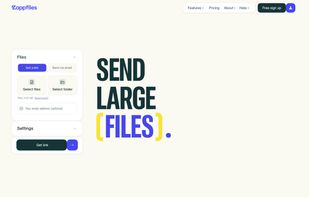Homepage, send your large files.