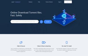 ZapTorrent start page