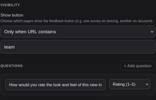 Create survey option