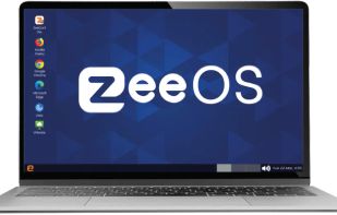 A laptop running ZeeOS, a thin client OS.