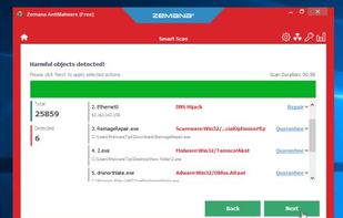 Zemana AntiMalware detected malware