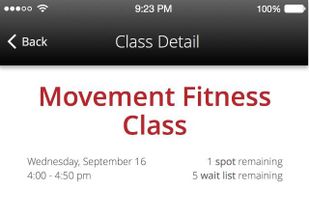 Provide class information and show your members which of their friends will be attending class