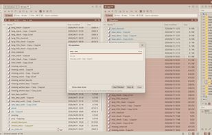 Copy progress window with pause, stop and "Close when done" (Copper theme)