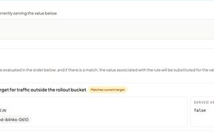 Define precise targeting rules based on user or application context, and see exactly which rule matched and what value it served — so you always know why a given user saw what they saw.