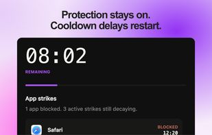 Protection stays active during the cooldown