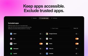 Trusted apps can be excluded from detection