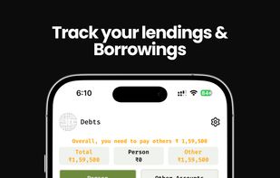 Keep track of money you owe or are owed.
Simple, transparent debt management without spreadsheets.