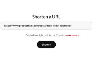 Zero Width Shortener screenshot 1