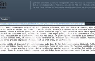 ZeroBin screenshot 1