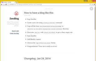 ZeroBlog screenshot 1