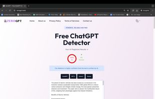 ZeroGPT Sample AI Input image