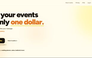 ZestyText homepage — send event update texts from $1, no subscription required.