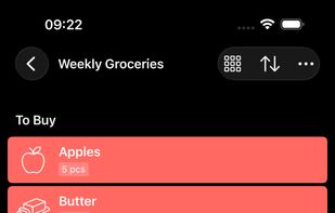 ...or the usual list layout