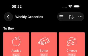 Use tile layout to simply check/uncheck your items