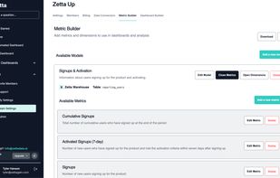 Zetta's metric builder