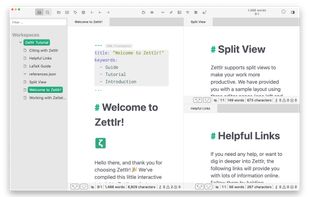 Zettlr Main Window (light mode)