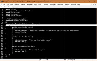 Zeus IDE screenshot 2