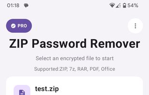 ZIP Password Remover screenshot 1