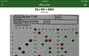 ZipGrade screenshot 2