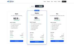 Pricing Page