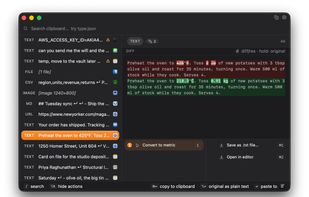 History Window.
You can apply transformation to any item in your clipboard history.
