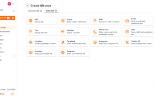 Static QR code selection