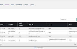 Zoho Mail Tracker screenshot 1