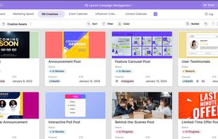 Spotlight your attachments and design a custom gallery with our straightforward drag-and-drop card builder.