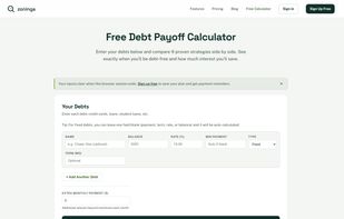 The free debt payoff calculator, no signup needed