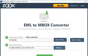 ZOOK EML to MBOX Converter screenshot 1