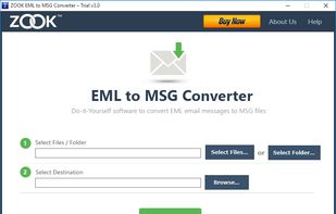 ZOOK EML to MSG Converter screenshot 1