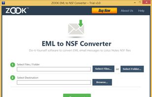 ZOOK EML to NSF Converter screenshot 1