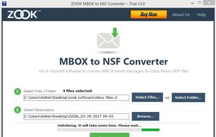ZOOK MBOX to NSF Converter screenshot 1