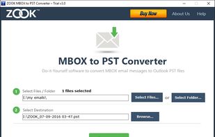 ZOOK MBOX to PST Converter screenshot 1