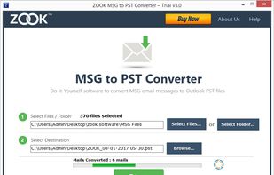 ZOOK MSG to PST Converter screenshot 2