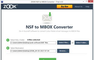 ZOOK NSF to MBOX Converter screenshot 1