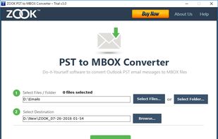 ZOOK PST to MBOX Converter screenshot 1