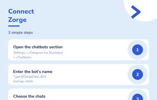 Setup takes a minute through Telegram's built-in Chatbots setting.